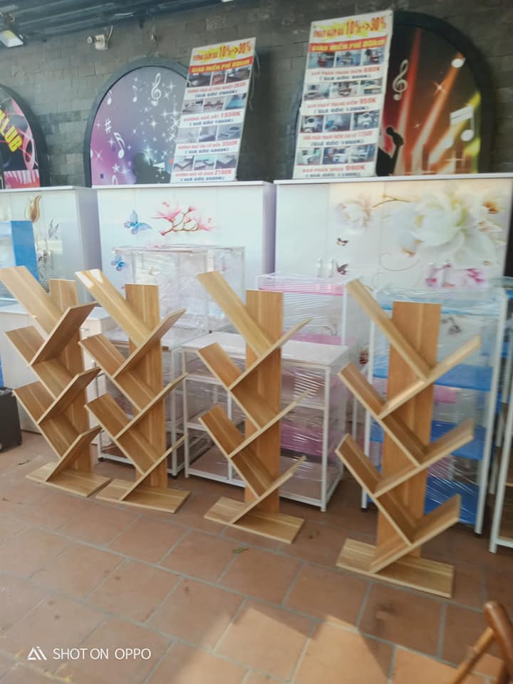 Kệ Góc Xương Cá Trang Trí Gỗ Ép Công Nghiệp Hải Phòng.
